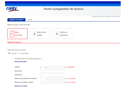 datos registro cantv