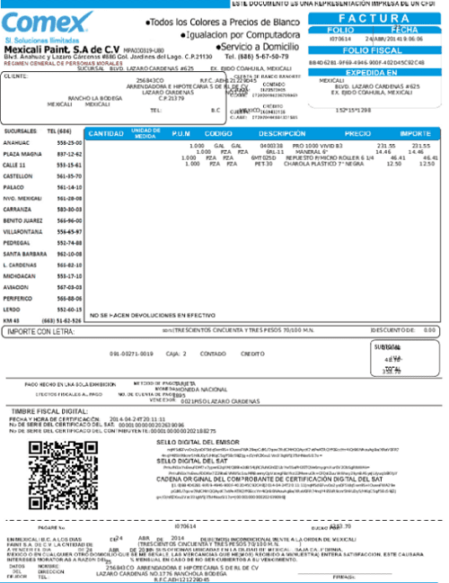 ᐈ Descargar factura Comex【 abril 2023 】