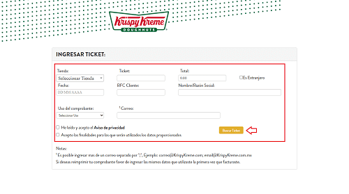 Buscar ticket Krispy Kreme