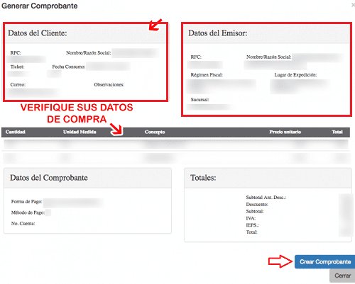 Datos fiscales factura Krispy Kreme