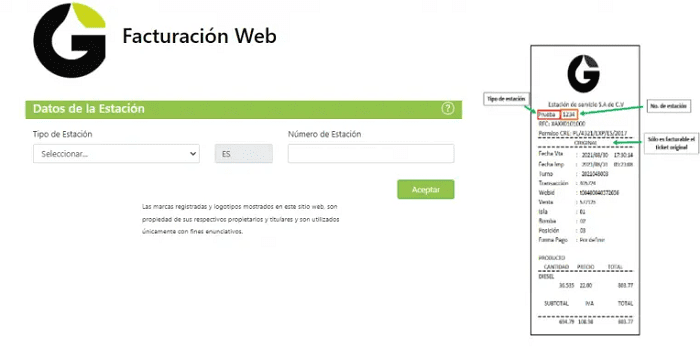 factura gasolinera pemex